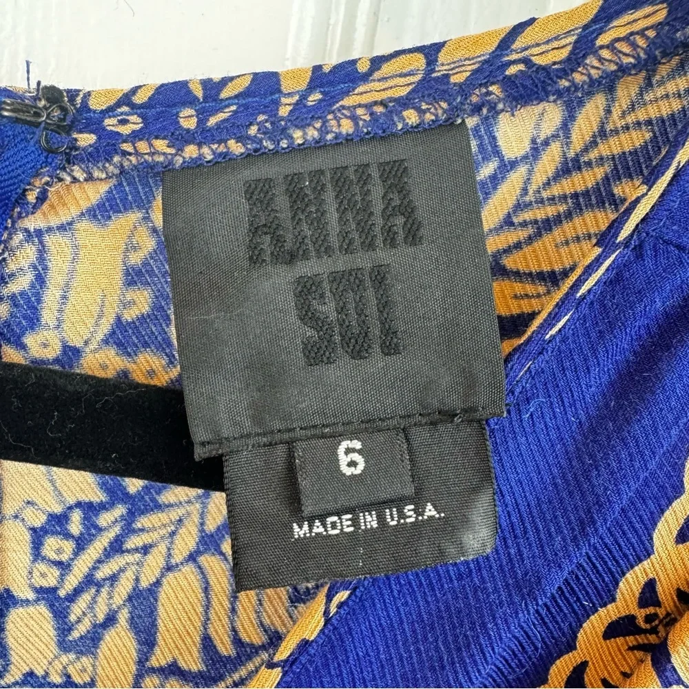 Anna Sui Bohemian Paisley Patterned Mini Dress Sz. 6 - Picture 9 of 10